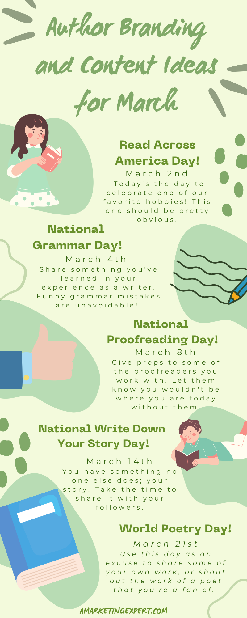 Infographic: March observances to jazz up your author branding
